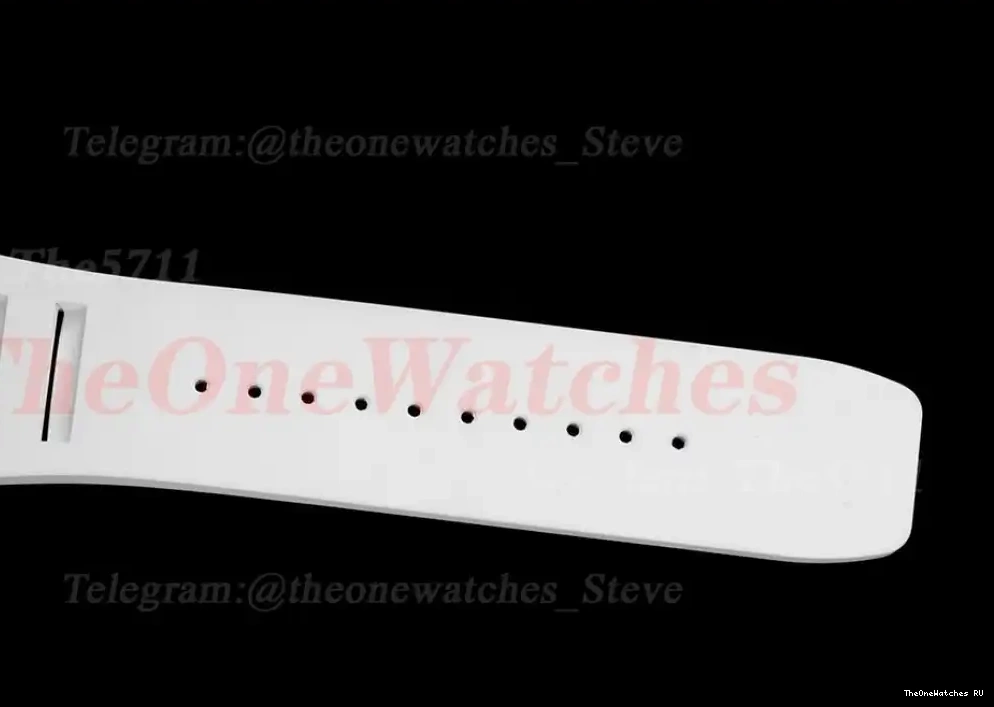 Strap White On Skeleton NTPT Dial Blue BBRF Rubber RM055 Real RMUL2 0417